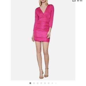 BCBGMAXAZRIA Blouson Mini Dress Cabaret Pink Size Large NWT